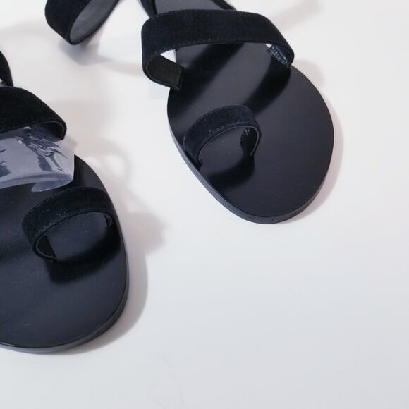 Revolve Raye Black Toe Ring Strappy Sandals - Picture 6 of 9